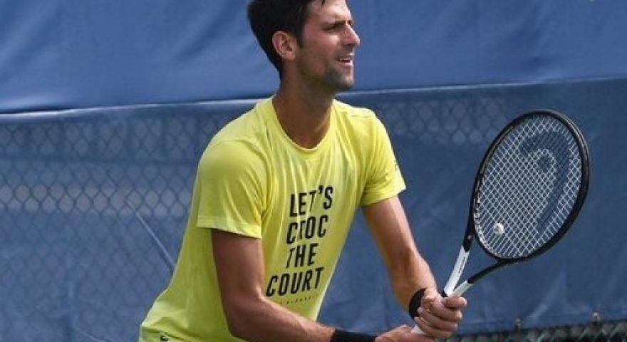 Djokovic in allenamento