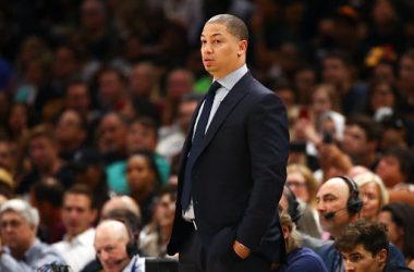 CLEVELAND, OH - JUNE 08:  Head coach Tyronn Lue of the Cleveland Cavaliers looks on against the Golden State Warriors in the first half during Game Four of the 2018 NBA Finals at Quicken Loans Arena on June 8, 2018 in Cleveland, Ohio. NOTE TO USER: User expressly acknowledges and agrees that, by downloading and or using this photograph, User is consenting to the terms and conditions of the Getty Images License Agreement.  (Photo by Gregory Shamus/Getty Images)